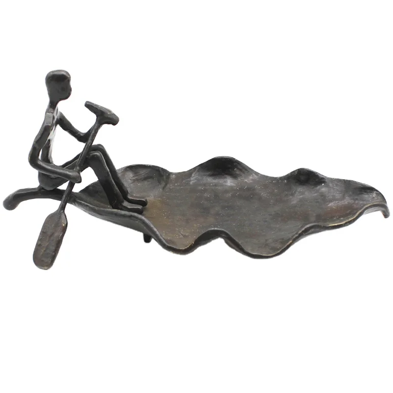 bronze sculpture sports sculpture rowing a leaf-shaped boat for home accessories, Customized color
bronze sculpture sports sculpture rowing a leaf-shaped boat for home accessories, Customized color
