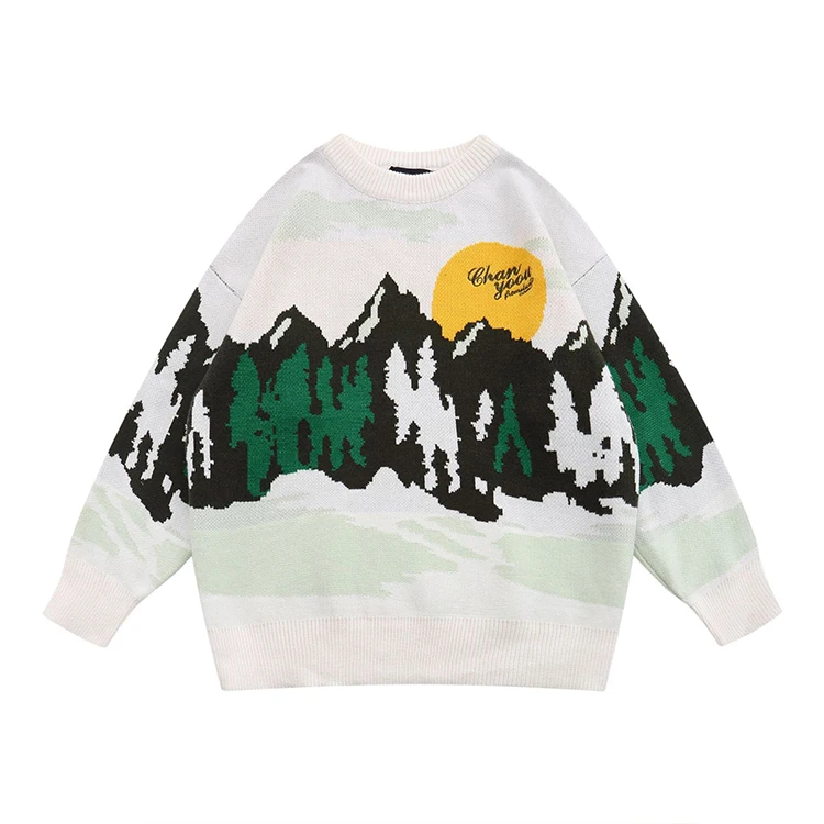 New Jacquard Brand Letter Embroidered Lazy Wind Round Neck Knit Top Custom Winter Outdoor Men Sweater
New Jacquard Brand Letter Embroidered Lazy Wind Round Neck Knit Top Custom Winter Outdoor Men Sweater