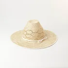 New hollow woven spire BINDING bowknot sisal hemp Straw hat
