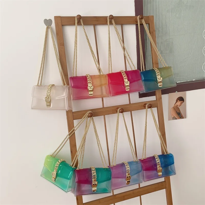 Hot Sale Summer Beach Jelly Bag Pvc Transparent Handbag Square Chain Shoulder Jelly Purses And Bag Women Hand Bags
Hot Sale Summer Beach Jelly Bag Pvc Transparent Handbag Square Chain Shoulder Jelly Purses And Bag Women Hand Bags