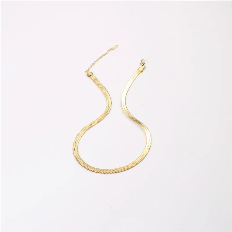Jewelry Women Girl Gift 18K Gold Plated 6MM Wide Snake Chain Choker Necklace Stainless Steel Jewelry Wholesale
Jewelry Women Girl Gift 18K Gold Plated 6MM Wide Snake Chain Choker Necklace Stainless Steel Jewelry Wholesale