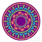 2020 New 100% Microfiber Terry Oversized Thick Mandala Round Beach Towel Blanket with Tassels