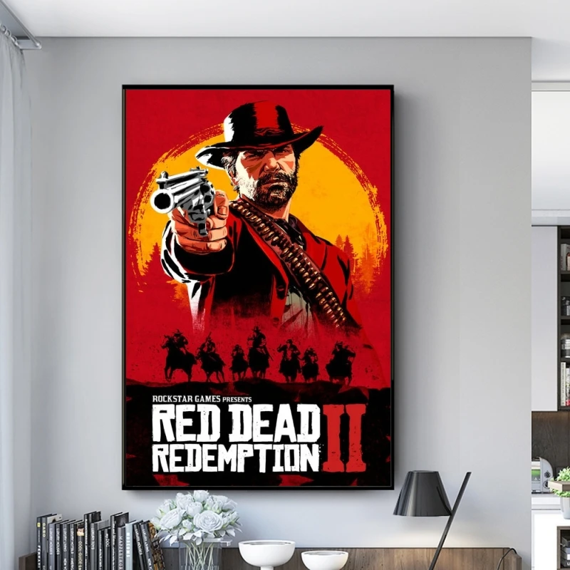 HD Print Red Dead Redemption 2 Movie Posters Print on canvas Wall Art Hanging Pictures Modern Movie Art for Home Decoration
HD Print Red Dead Redemption 2 Movie Posters Print on canvas Wall Art Hanging Pictures Modern Movie Art for Home Decoration