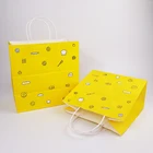 Blank kraft paper window toast bread bag universal baked food shopping packaged paper bag custom