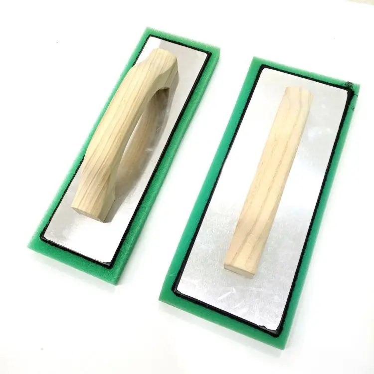 Cement plastering trowel with rubber sponge grout float, Green/yellow/black /white
Cement plastering trowel with rubber sponge grout float, Green/yellow/black /white