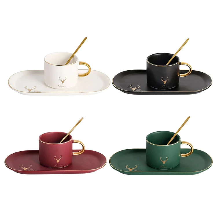 Fangjuu Coffee Cups White Mugs Mug Cups Ceramic Coffee Cup and Saucers Ceramic Porcelain, White/black/red/green
Fangjuu Coffee Cups White Mugs Mug Cups Ceramic Coffee Cup and Saucers Ceramic Porcelain, White/black/red/green