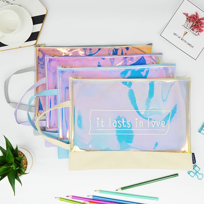 pvc makeup bag zipper travel folder bag with zipper for amazon