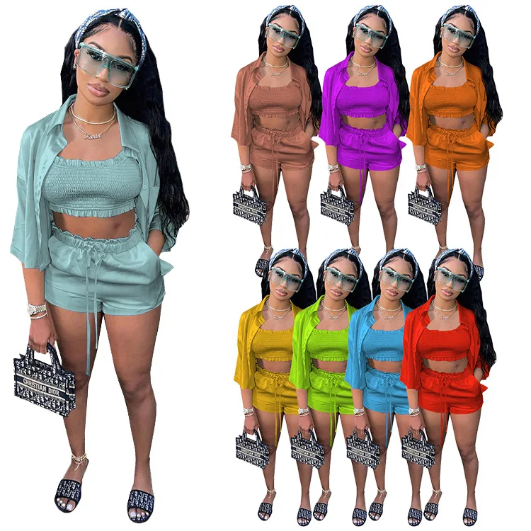 Women's clothing trend casual clothes solid color high elasticity 3 piece set temperament commute women 3 piece set clothing
Women's clothing trend casual clothes solid color high elasticity 3 piece set temperament commute women 3 piece set clothing