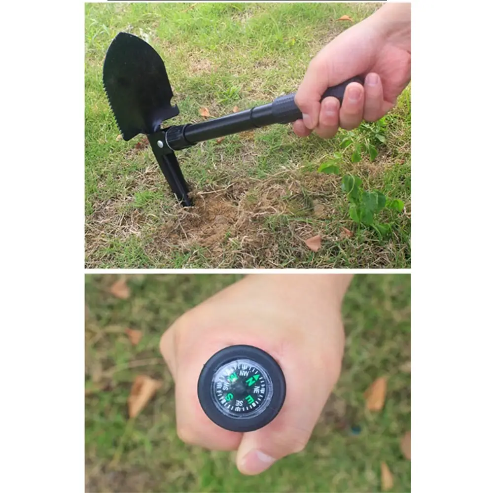 Portable Folding Shovel Multitool Spade Multifunctional Entrenching Tool for Gardening, Camping,Hiking, Fishing