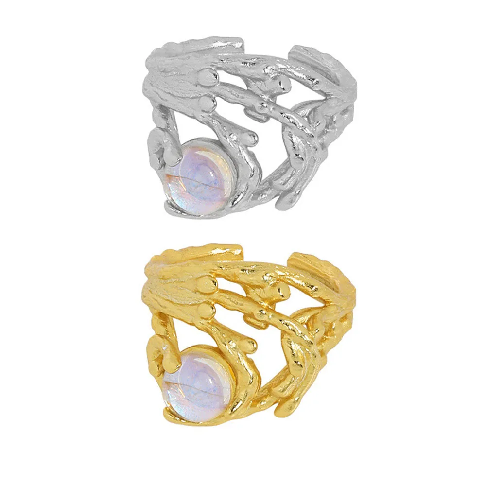 JT614 925 Sterling Silver 18k Gold Plated Rings Gemstone Unique Rings Personality Wide Women Ring Jewelry Adjustable, Silver gold
JT614 925 Sterling Silver 18k Gold Plated Rings Gemstone Unique Rings Personality Wide Women Ring Jewelry Adjustable, Silver gold