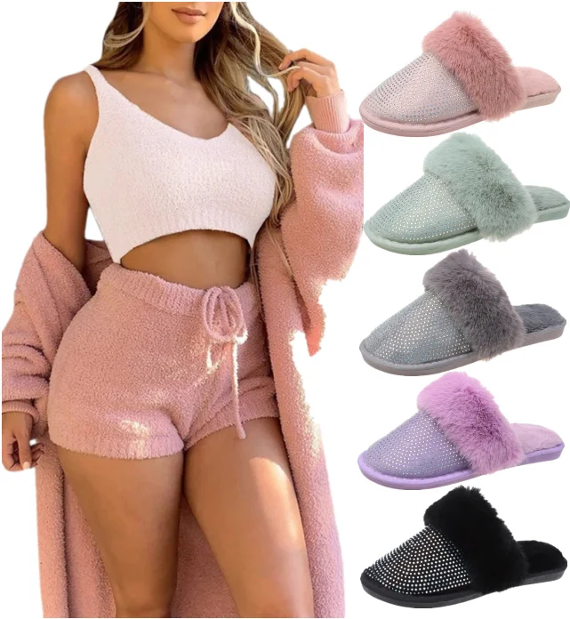 Women Diamond Slippers Ladies Warm Slide House Faux Fur Slippers ,Women'S Winter Slippers and Bedroom Pajama Sets, Orange/yellow/black/brown
Women Diamond Slippers Ladies Warm Slide House Faux Fur Slippers ,Women'S Winter Slippers and Bedroom Pajama Sets, Orange/yellow/black/brown