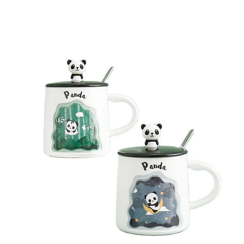 Creative Cute Ceramic Mug With Lid And Spoon Office Coffee Tea Couple Water Breakfast Cup, Green
Creative Cute Ceramic Mug With Lid And Spoon Office Coffee Tea Couple Water Breakfast Cup, Green