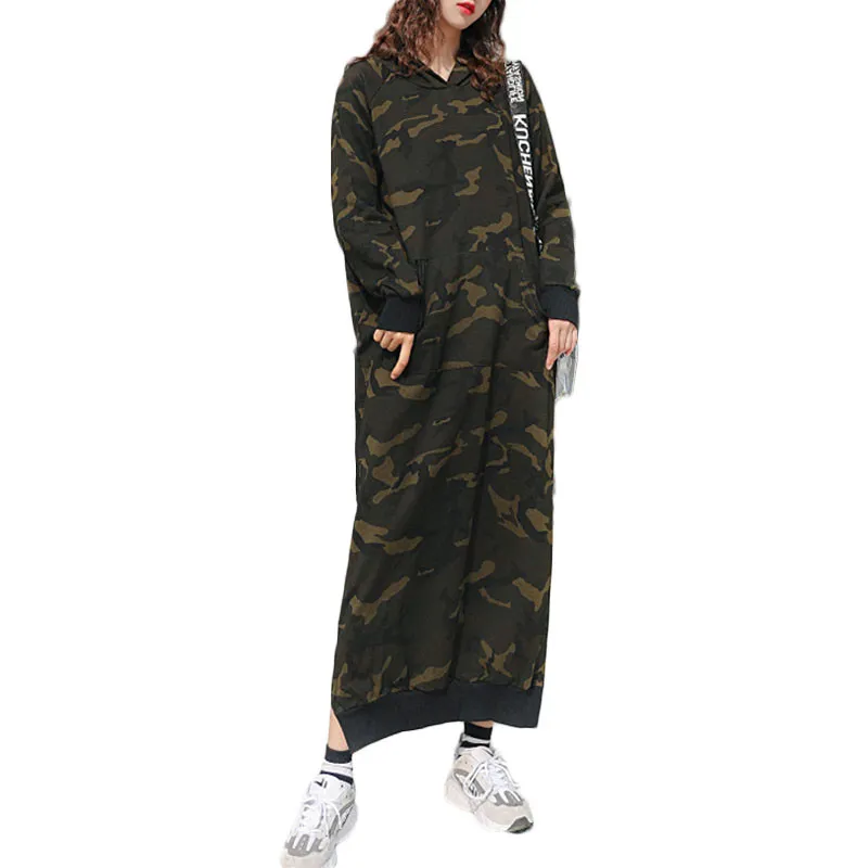 Latest Women Autumn Casual Long Sleeve Pullover Oversized Long Hooded Sweatshirt Camouflage Maxi Hoodie Dress For Women, Navy
Latest Women Autumn Casual Long Sleeve Pullover Oversized Long Hooded Sweatshirt Camouflage Maxi Hoodie Dress For Women, Navy