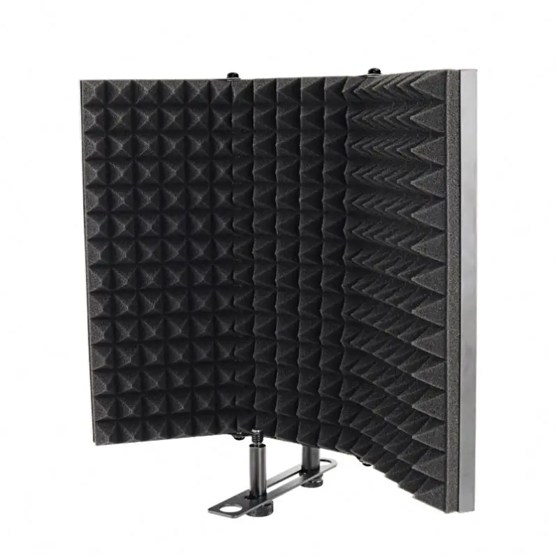 Portable p op filter stock mount sound absorber cleaner sound insulation cover of recording microphone in recording room, Black
Portable p op filter stock mount sound absorber cleaner sound insulation cover of recording microphone in recording room, Black