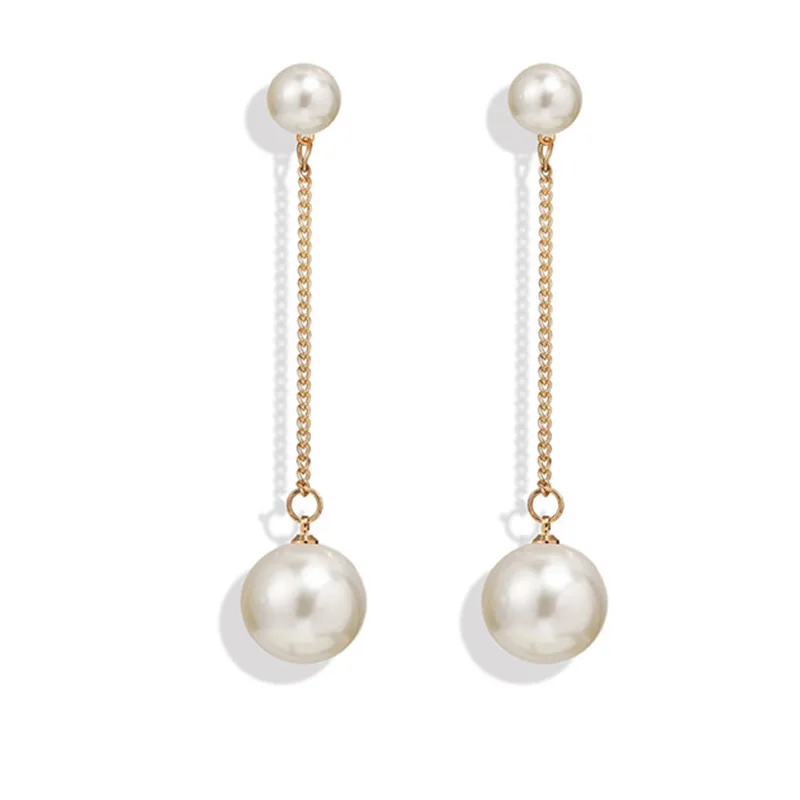 Trendy Pearl Long Chain Dangle Earrings For Women Gold Alloy Drop Earring 2020 Hot Selling Jewelry For Female
Trendy Pearl Long Chain Dangle Earrings For Women Gold Alloy Drop Earring 2020 Hot Selling Jewelry For Female
