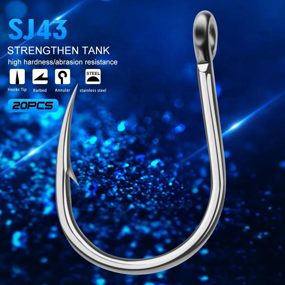 Gorgons SB-SJ43high strength stainless fishing hook barbed hook seawater fishing hooks, Original
Gorgons SB-SJ43high strength stainless fishing hook barbed hook seawater fishing hooks, Original