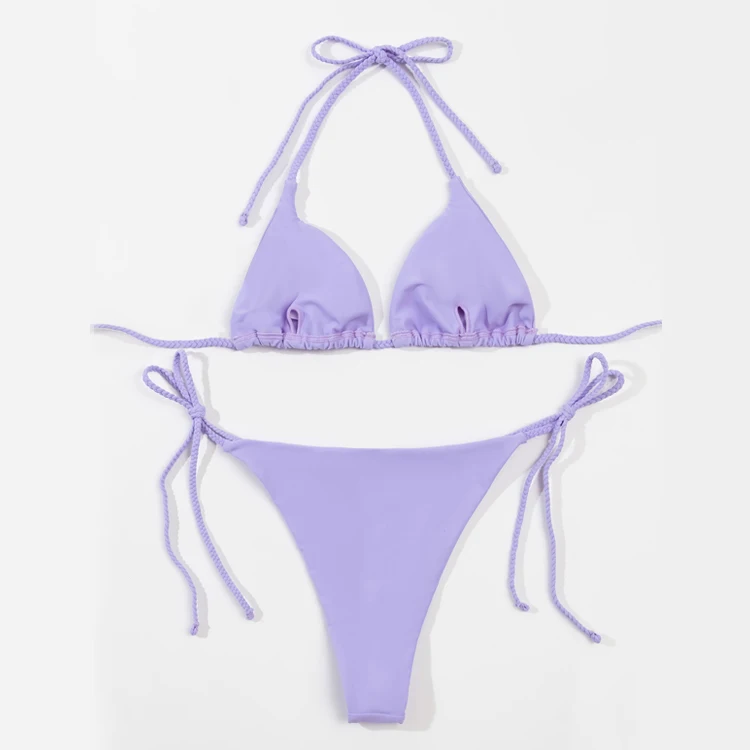 Women Fashion Backless Beachwear Deep V Purple Beachwear Custom Two Piece swimwear bikini
Women Fashion Backless Beachwear Deep V Purple Beachwear Custom Two Piece swimwear bikini