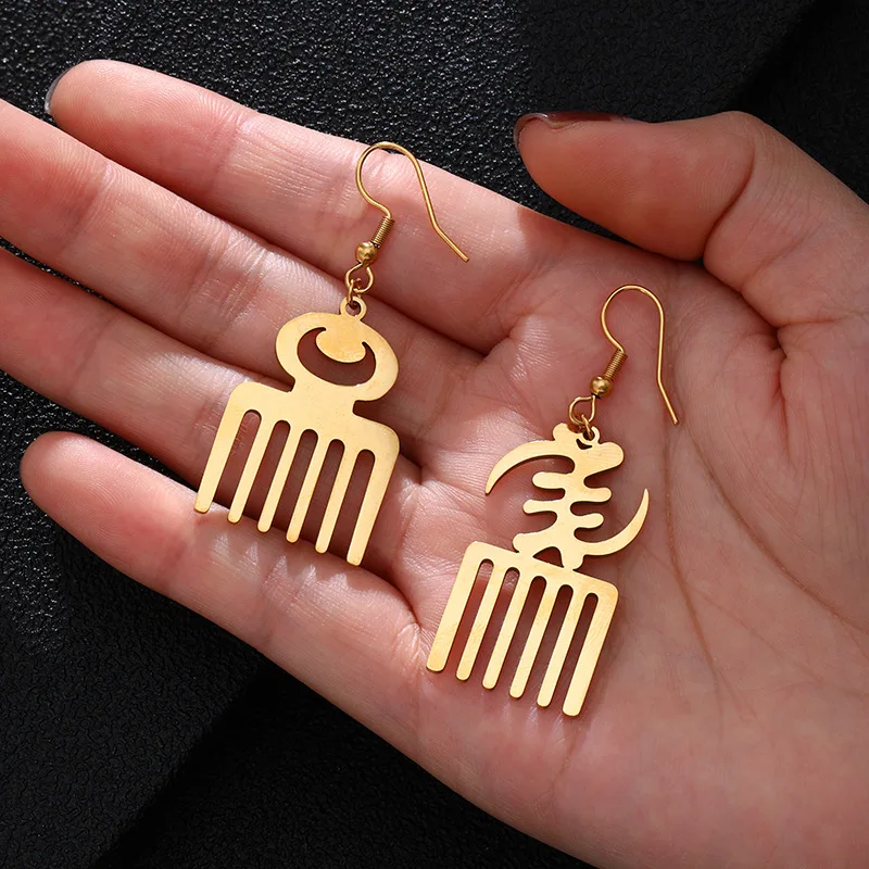 Custom High Quality Gold Silver Tortoise Drop Earrings African Comb Shape Non Tarnish Stainless Steel Jewelry 
Custom High Quality Gold Silver Tortoise Drop Earrings African Comb Shape Non Tarnish Stainless Steel Jewelry