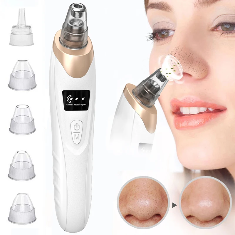 MD014 rechargeable home use electric blackhead removal kit face deep pore acne remover with screen in stock, White
MD014 rechargeable home use electric blackhead removal kit face deep pore acne remover with screen in stock, White