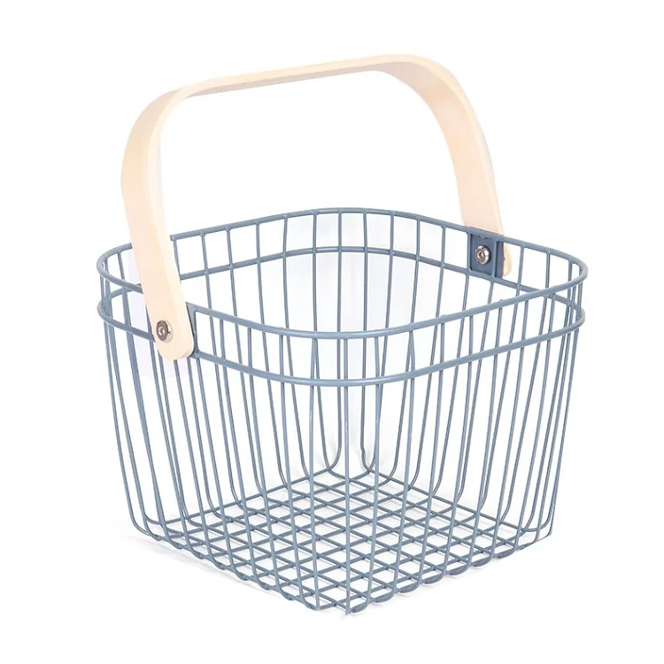 Multi Functional Kitchen Storage Basket Organizer With Wooden Handle Iron Storage Basket Wire, White, black, pink, blue, green, grey, red
Multi Functional Kitchen Storage Basket Organizer With Wooden Handle Iron Storage Basket Wire, White, black, pink, blue, green, grey, red