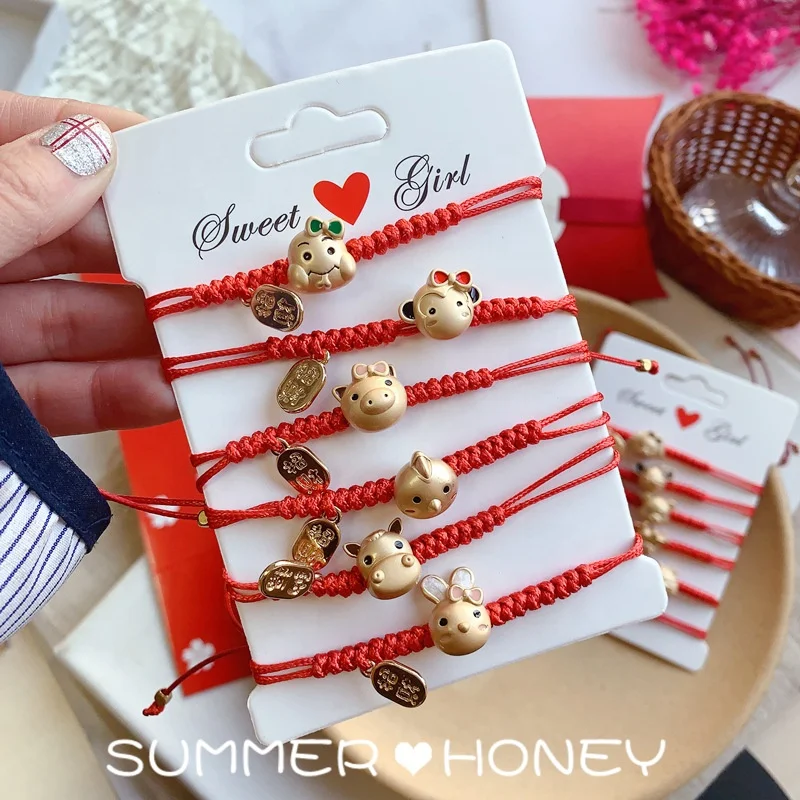2021 Fashion Wholesale Fashion Red Rope Bracelet Chinese Styles Plated Gold Diamond Zodiac Bracelets For Women, Picture
2021 Fashion Wholesale Fashion Red Rope Bracelet Chinese Styles Plated Gold Diamond Zodiac Bracelets For Women, Picture