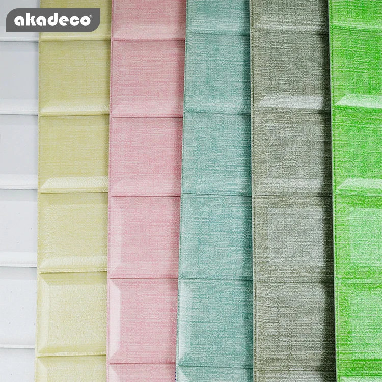 akadeco hot selling rose color waterproof anti-collision interior decoration bedroom children's room XPE 3D wall sticker