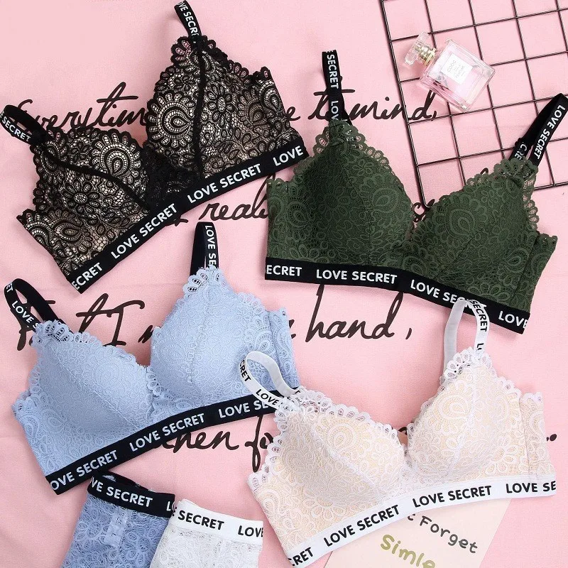 Love Secret Logo Sexy Lace Women Fashion English Letter Brand Push Up Comfortable Wire Free Custom Girls Panties And Bra Set
Love Secret Logo Sexy Lace Women Fashion English Letter Brand Push Up Comfortable Wire Free Custom Girls Panties And Bra Set