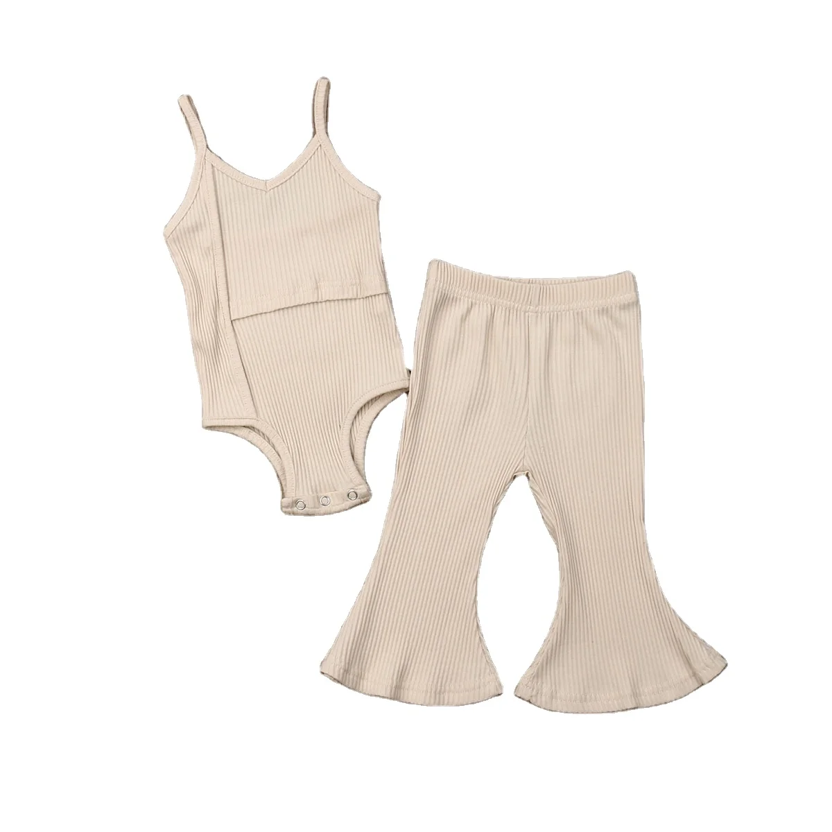 girl's boutique clothing Halter stripe Solid color + girl bell pants fashion 2-piece set kids boutique clothing
girl's boutique clothing Halter stripe Solid color + girl bell pants fashion 2-piece set kids boutique clothing