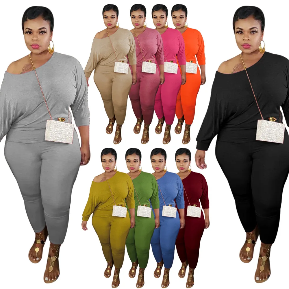 Hot Selling Lady Solid Two Piece Outfits Women Autumn 2020 Workout Long Sleeve Cotton 2piece Women Outfit Plus Size 3XL 5XL
Hot Selling Lady Solid Two Piece Outfits Women Autumn 2020 Workout Long Sleeve Cotton 2piece Women Outfit Plus Size 3XL 5XL