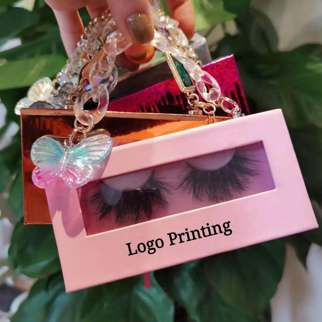 New design 25 mm full strip mink eyelashes chain opackaging box customize chain packaging box with you own logo mink eyelashes
New design 25 mm full strip mink eyelashes chain opackaging box customize chain packaging box with you own logo mink eyelashes