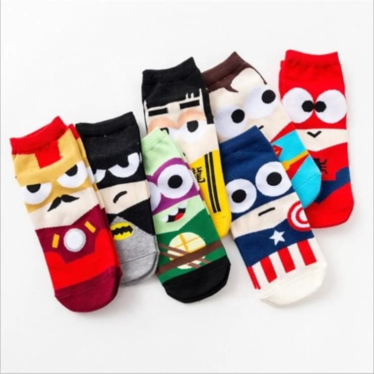 Fashion Cartoon Super Heros Short Funny socks Women Men Cotton Low Cut cartoon socks Marvel Comic Designer Ankle Socks, Customized
Fashion Cartoon Super Heros Short Funny socks Women Men Cotton Low Cut cartoon socks Marvel Comic Designer Ankle Socks, Customized