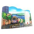 Top Sale Temperature Gauge 3D Printing San Francisco Fridge Magnet Polyresin Souvenir