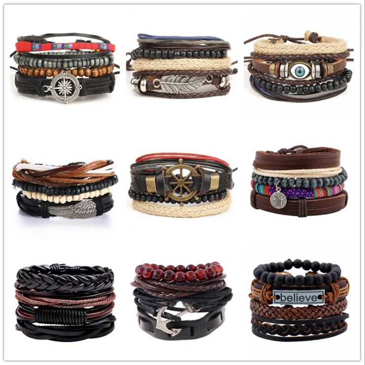 Men Woven Hemp Rope Leather Hand Chain Set Beads products Bracelet eye bracelet mens accessories pulseras para hombre, Picture
Men Woven Hemp Rope Leather Hand Chain Set Beads products Bracelet eye bracelet mens accessories pulseras para hombre, Picture
