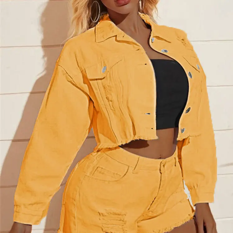 2021 High Waist Jackets women fashion style 6 color casual outfit jeans short Neon Clothing Spring Denim jacket
2021 High Waist Jackets women fashion style 6 color casual outfit jeans short Neon Clothing Spring Denim jacket