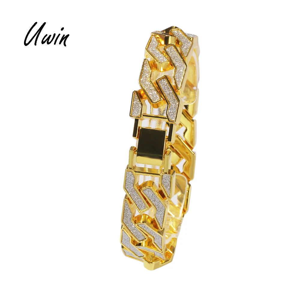 New Cuban Gold Chain Bracelet Bling Bling Glitter Curb Cuban Link Chain Wholesale Price Bracelet for Men
New Cuban Gold Chain Bracelet Bling Bling Glitter Curb Cuban Link Chain Wholesale Price Bracelet for Men