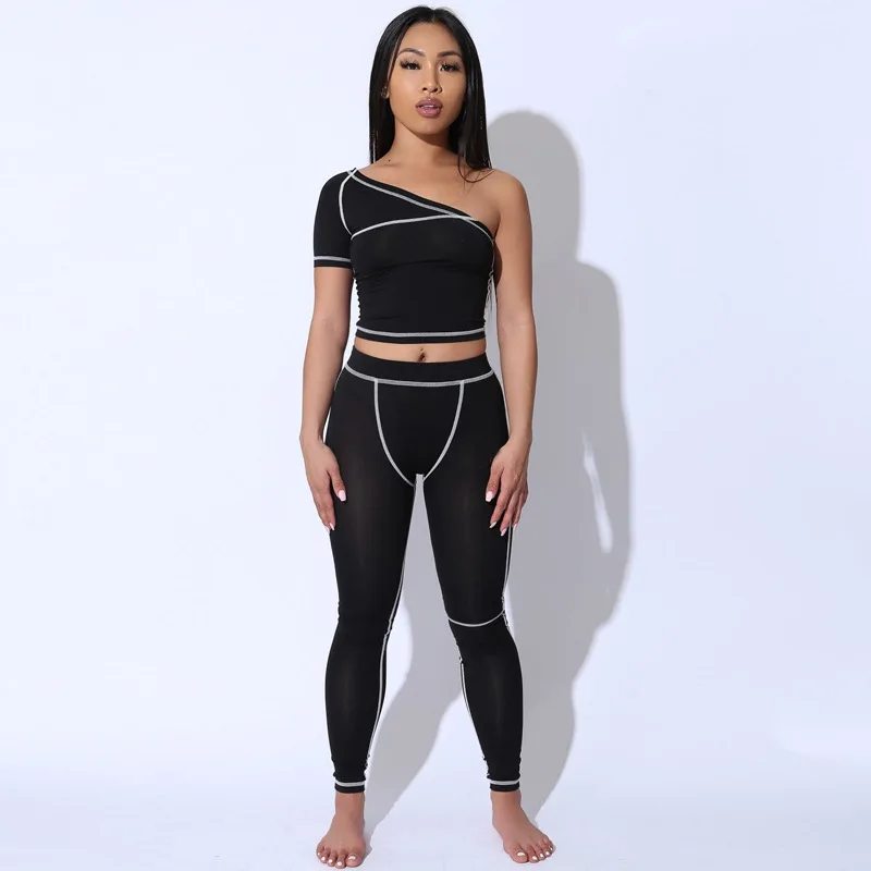 Sexy one-shoulder sleeveless skinny fitness jumpsuit summer sets 2021 grown and sexy women clothing romper set yoga set, Show
Sexy one-shoulder sleeveless skinny fitness jumpsuit summer sets 2021 grown and sexy women clothing romper set yoga set, Show