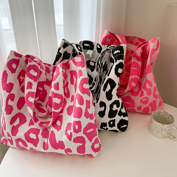 Korean simple shopping bag leopard print bag large capacity canvas one shoulder handbag women's 2022 new leisure Tote Bag
Korean simple shopping bag leopard print bag large capacity canvas one shoulder handbag women's 2022 new leisure Tote Bag