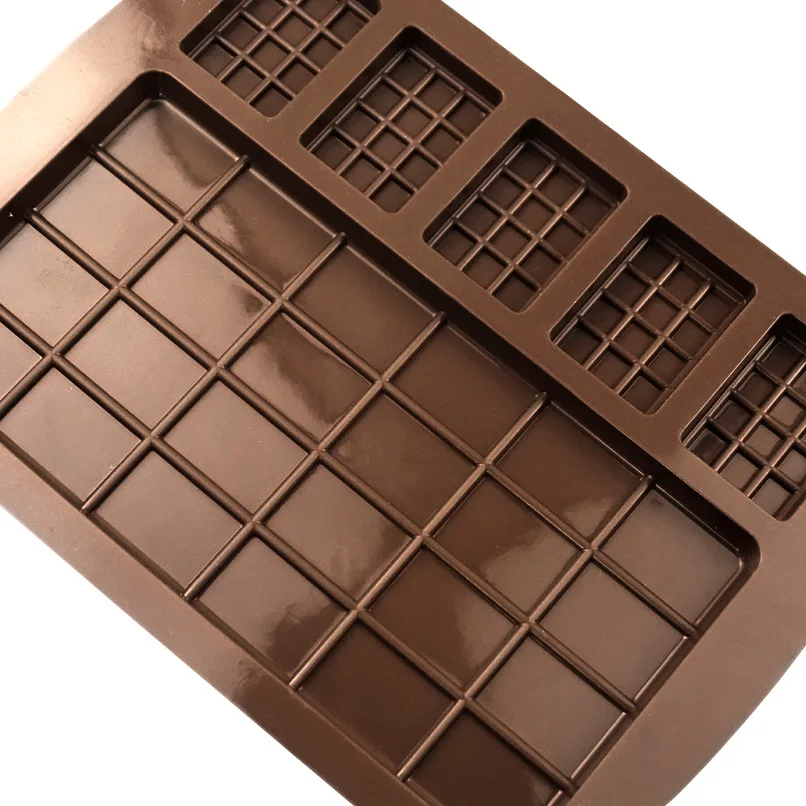 Spot wholesale waffle slice ice tray handmade chocolate chip silicone mold, Chocolate color
Spot wholesale waffle slice ice tray handmade chocolate chip silicone mold, Chocolate color
