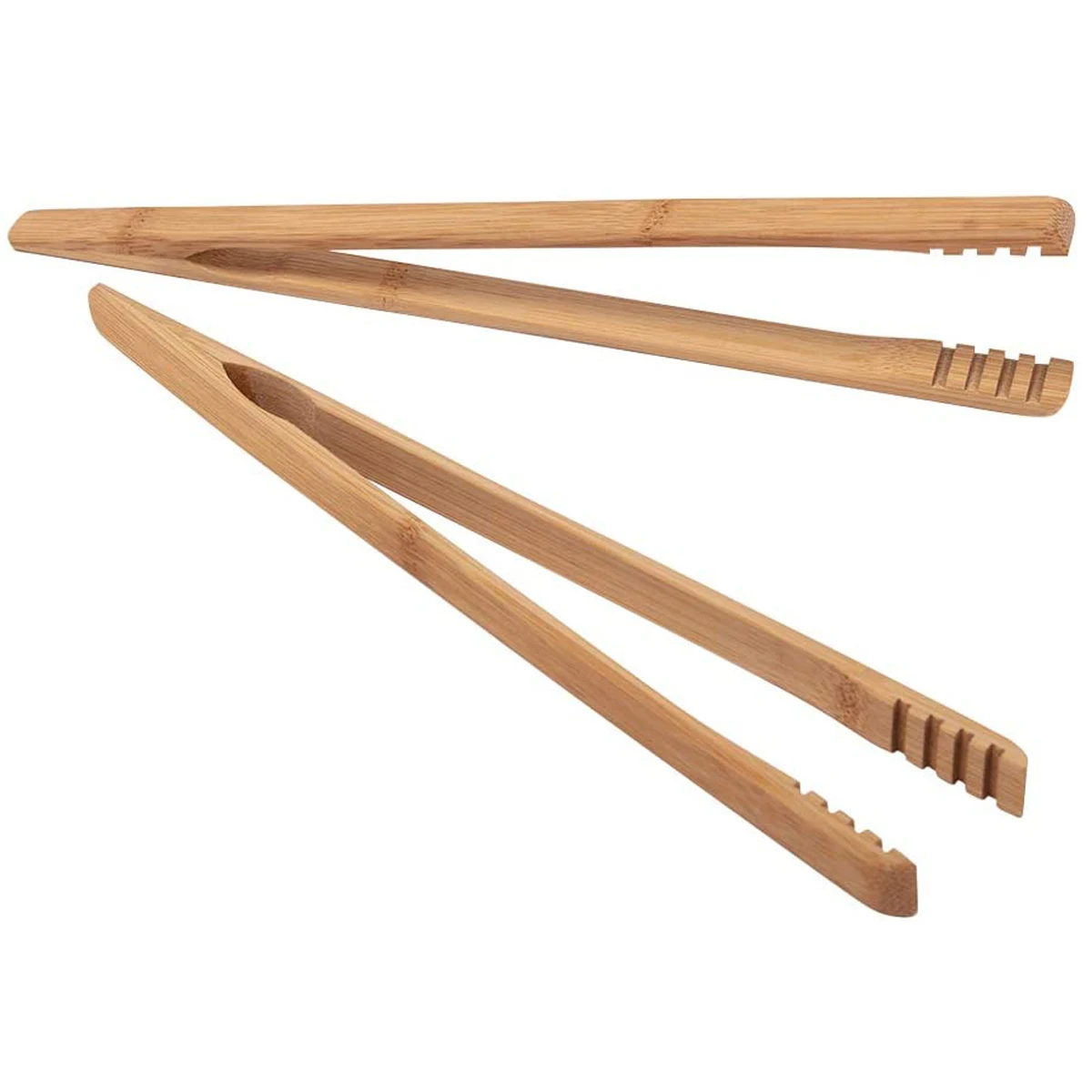 

2022 Tabletex Eco-Friendly Bamboo Toast Tongs, 10.2 Inches Long Wood Toaster Tongs with Anti-slip Design Kitchen Toast Tongs