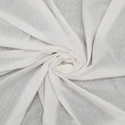 Breathable White Jacquard Knit Mesh Warm 100% Organic Cotton Fabric For Clothes Dress And T Shirt
