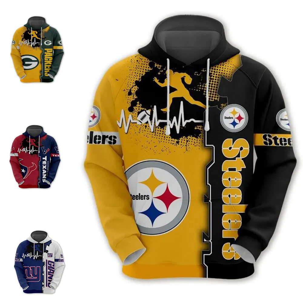 2021 Custom Plus Size sweaters Men Pullover nfl Hoodies Team Sweatshirt American Football Wear NFL Hoodies
2021 Custom Plus Size sweaters Men Pullover nfl Hoodies Team Sweatshirt American Football Wear NFL Hoodies