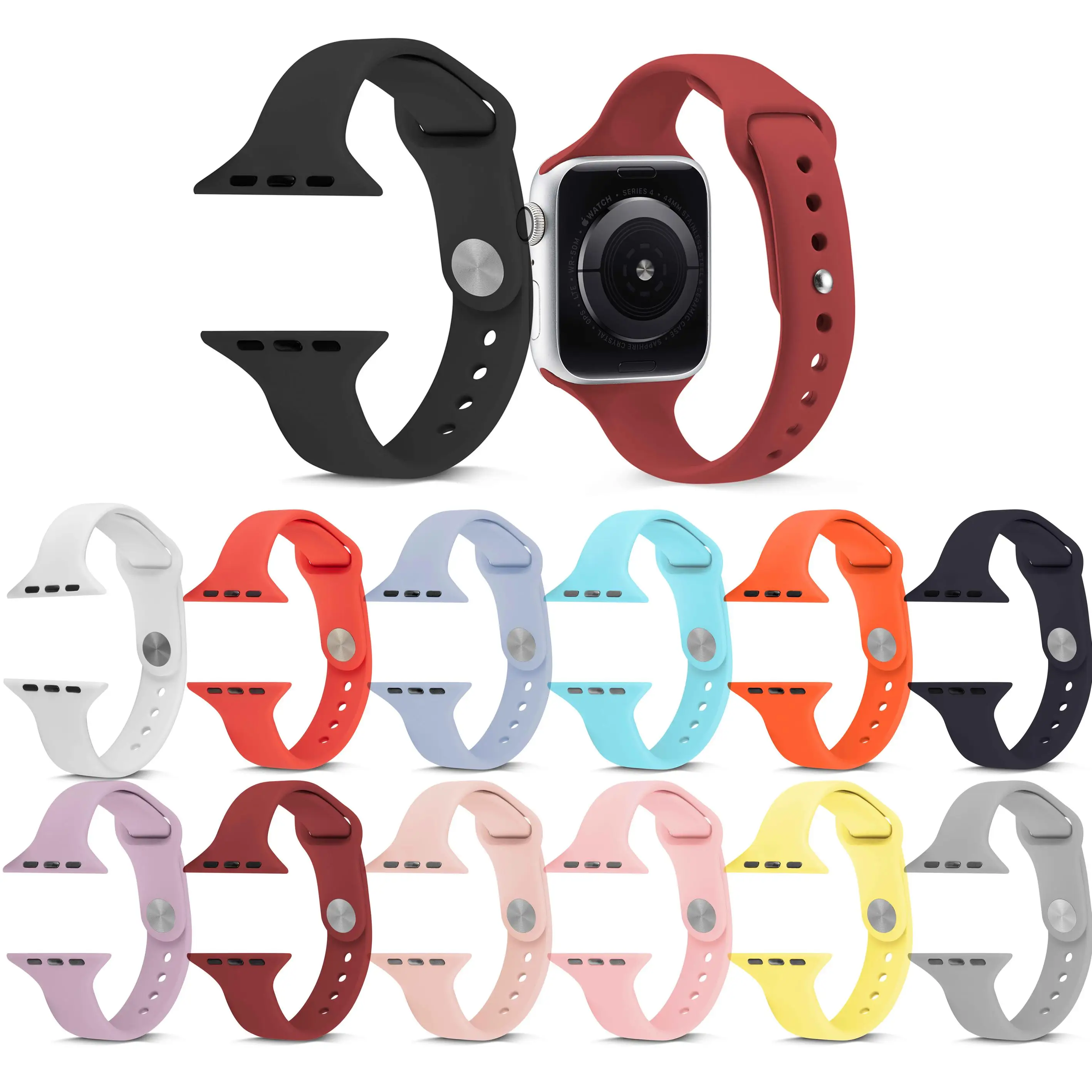 Silicone wristband for apple watch band 44 42 40 38mm sport leisure straps for iwatch 6 5 4 3 2 1, 13 colors
Silicone wristband for apple watch band 44 42 40 38mm sport leisure straps for iwatch 6 5 4 3 2 1, 13 colors