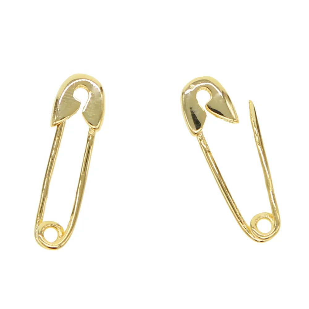 women fashion unique design jewelry Gold filled polished no stone cute safety pin stud earring
women fashion unique design jewelry Gold filled polished no stone cute safety pin stud earring