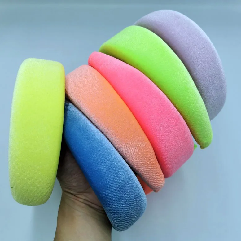 Wholesale New Trendy Soft Velvet Neon Fluorescent Green Hairband Thick Sponge Padded Pink Women Headband, 6 colors
Wholesale New Trendy Soft Velvet Neon Fluorescent Green Hairband Thick Sponge Padded Pink Women Headband, 6 colors
