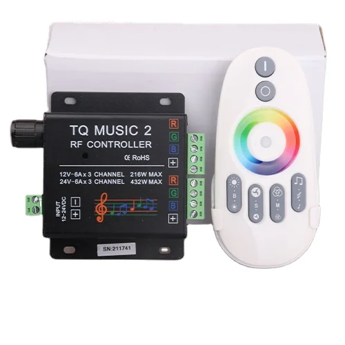 RF RGB Music Controller 12V-24V 3CH TQ Music 2 RF Controller WU-MUSIC-2