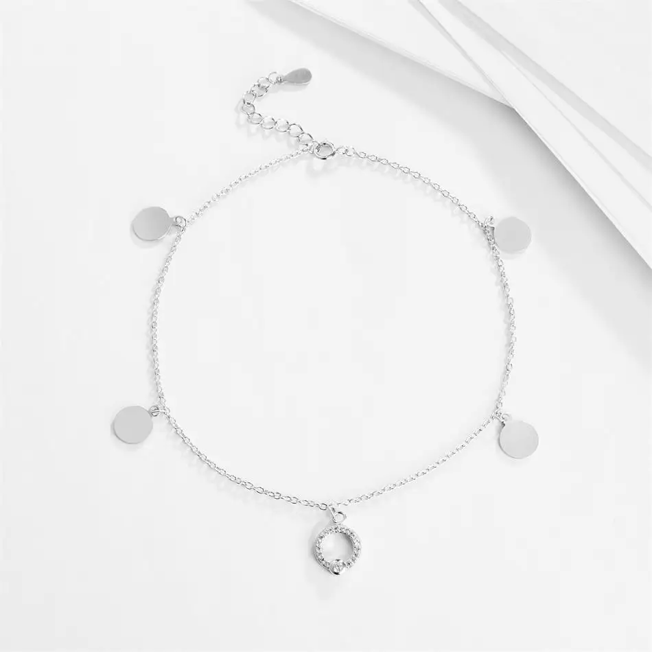 Authentic 100% 925 Sterling Silver Anklet Cubic Zircon Ring Anklet For Women And Girl Silver Jewelry Gift
Authentic 100% 925 Sterling Silver Anklet Cubic Zircon Ring Anklet For Women And Girl Silver Jewelry Gift