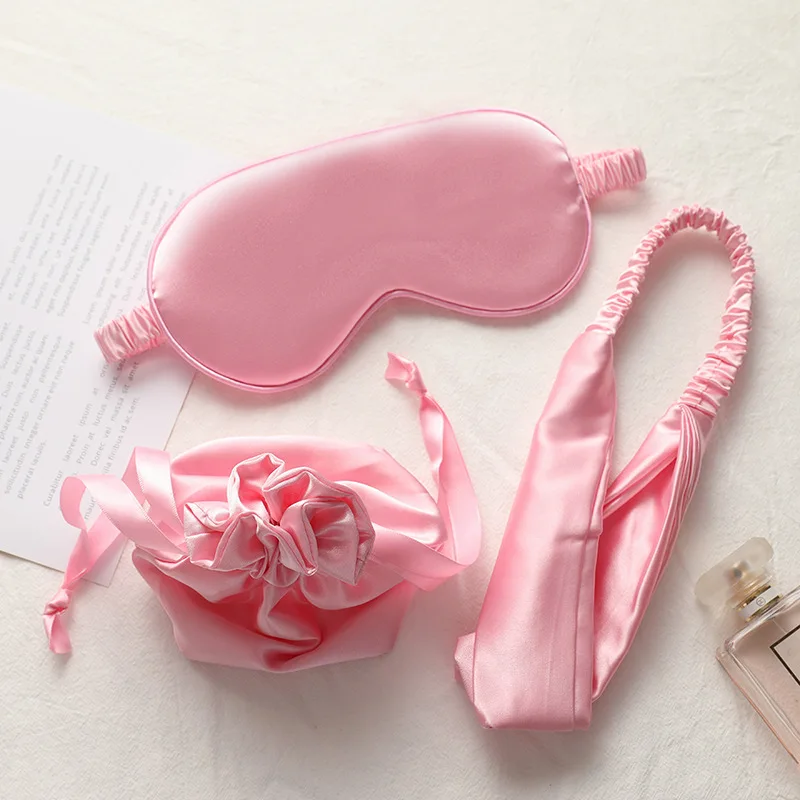 Fashion 3pcs Set Luxury Silk Eye Mask Custom Soft Eye Mask Set With Satin Hair Band And Bag, Picture shows
Fashion 3pcs Set Luxury Silk Eye Mask Custom Soft Eye Mask Set With Satin Hair Band And Bag, Picture shows