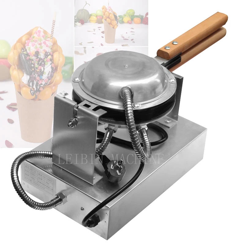 

Commercial Electric Egg Bubble Waffle Maker Machine Stainless Steel Eggettes Puff Cake Oven Waffle Baking Machine