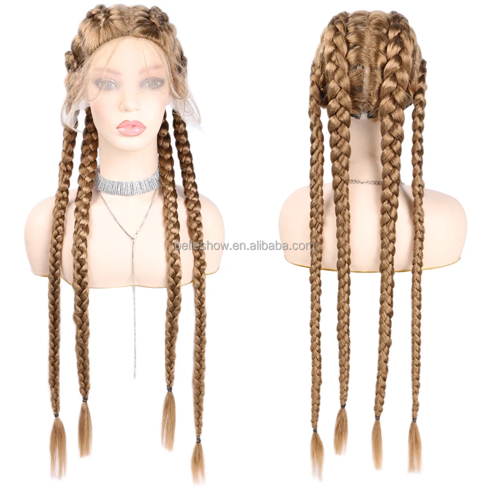 30 inch Braided Synthetic Lace Front Wig for Black Women Cornrow Lace Wigs with Baby Hair Box Braid Wig 613 Color
30 inch Braided Synthetic Lace Front Wig for Black Women Cornrow Lace Wigs with Baby Hair Box Braid Wig 613 Color