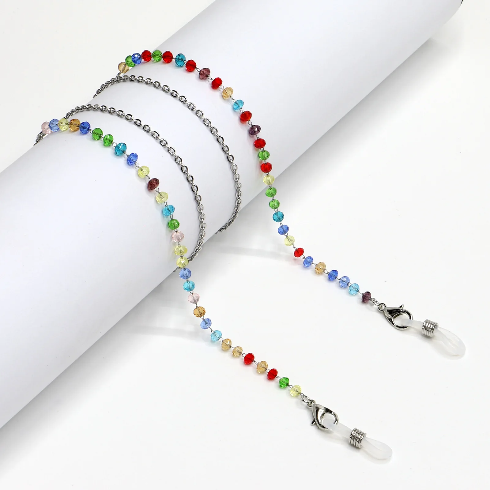 Women Colorful Beads Stainless Steel Jewelry Eyeglasses Accessories Antiskid Sunglasses Glasses Holder Strap Neck Chain Holder
Women Colorful Beads Stainless Steel Jewelry Eyeglasses Accessories Antiskid Sunglasses Glasses Holder Strap Neck Chain Holder